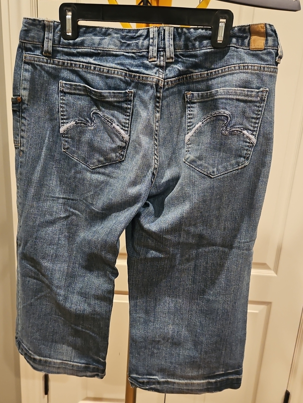 Maurices Blue Capri Denim Wide Leg Jeans Size 11/12
